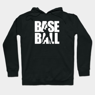 baseball player text masking white Hoodie